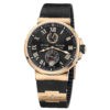 Ulysse Nardin Marine Chronometer Manufacture 43Mm Rose Gold Rubber Strap Watch