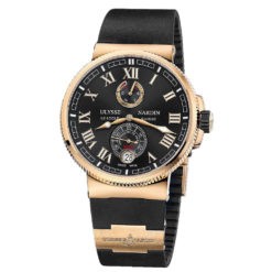 Ulysse Nardin Marine Chronometer Manufacture 43mm Rose Gold Rubber Strap Watch