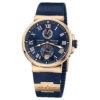 Ulysse Nardin Marine Chronometer Manufacture 43Mm Rose Gold Rubber Strap Watch