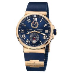 Ulysse Nardin Marine Chronometer Manufacture 43mm Rose Gold Rubber Strap Watch