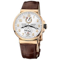 Ulysse Nardin Marine Chronometer Manufacture 43mm Rose Gold Leather Strap Watch