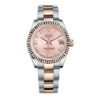 Rolex Datejust 31Mm Steel And Pink Gold Fluted Bezel Oyster