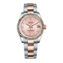 Rolex Datejust 31mm Steel and Pink Gold Fluted Bezel Oyster