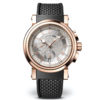 Breguet Marine Silver Dial Black Rubber 18Kt Rose Gold Men’s Watch