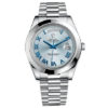 Rolex Day-Date Ii Blue Dial Platinum Case Automatic Mens Watch 218206Iblrp