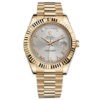 Rolex Day-Date Ii Silver Automatic 18Kt Yellow Gold Mens Watch 218238Srp