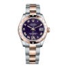 Rolex Ladies Watch Datejust 31Mm Steel And Pink Gold 24 Dia Bezel Oyster