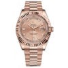 Rolex Day-Date Ii Champagne Dial Automatic 18K Rose Gold President Mens Watch