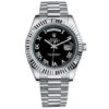 Rolex Watches - Day-Date Ii President White Gold - Fluted Bezel Black Dial 218239 Bkrp