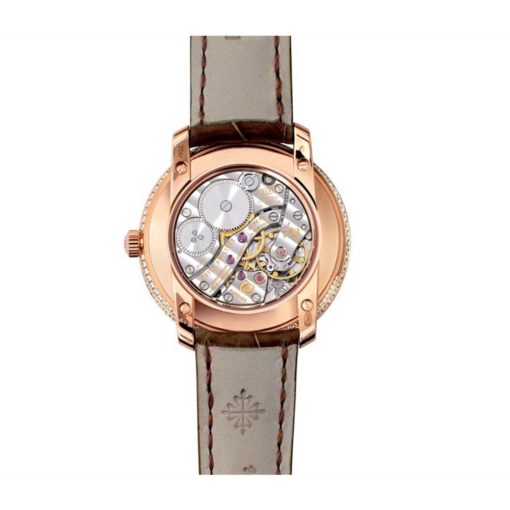 Patek Philippe Complications Mother Of Pearl Dial Taupe Leather Ladies Watch