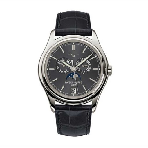 Patek Philippe Complications Automatic Moonphase Black Dial Mens Watch 5146P-001