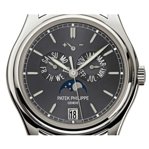 Patek Philippe Complications Automatic Moonphase Black Dial Mens Watch