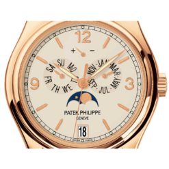 Patek Philippe Complications Cream Dial Mens 18K Rose Gold Watch