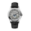 Patek Philippe Complications Grey Dial 18K White Gold Black Leather Mens Watch 5205G-001