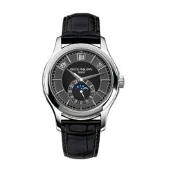 Patek Philippe Complications Mechanical Black and Grey Dial Mens Watch 5205G-010