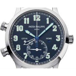 Patek Philippe 5524G-001 Calatrava Pilot Travel Time Blue Dial Automatic Men’s Watch