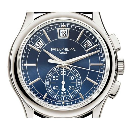 Patek Philippe Complications Blue Dial Annual Calendar Platinum Mens Watch