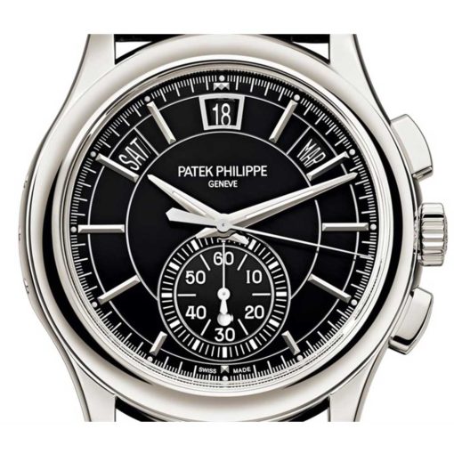 Patek Philippe Complications Black Dial Annual Calendar Platinum Mens Watch