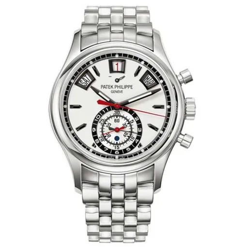 Patek Philippe Grand Complications Chronograph Silver Dial Stainless Steel Mens Watch 5960-1A