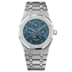 Audemars Piguet Oak Perpetual Calendar Blue grey dial Stainless Steel Watch