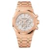 Audemars Piguet Royal Oak Chronograph White Dial 41Mm 18K Pink Gold Watch