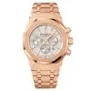 Audemars Piguet Royal Oak Chronograph White Dial 41Mm 18K Pink Gold Watch