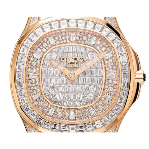 Patek Philippe Aquanaut Geneve 18Kt Rose Gold Diamond Case Ladies Watch