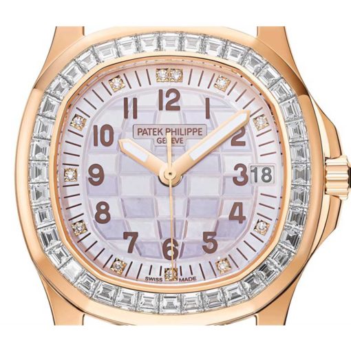 Patek Philippe Aquanaut Luce 18Kt Rose Gold Diamond Case Ladies Watch