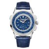 Patek Philippe Complications Blue Dial Automatic Mens 18K White Gold Watch 5930G-001