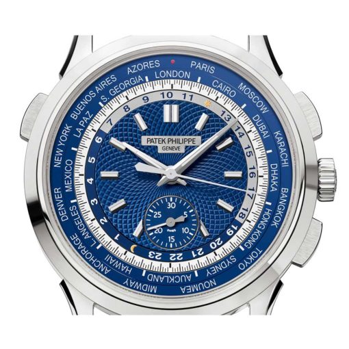 Patek Philippe Complications Blue Dial Automatic Mens 18K White Gold Watch