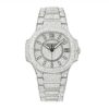 Patek Philippe 7021/1G-001 Nautilus Lady White Gold Full Pavé Diamonds