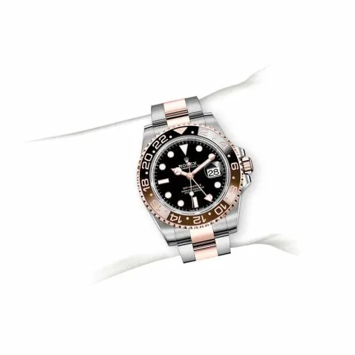Rolex 126711Chnr Gmt-Master Ii Black Dial Automatic Stainless Steel And 18Kt Rose Gold