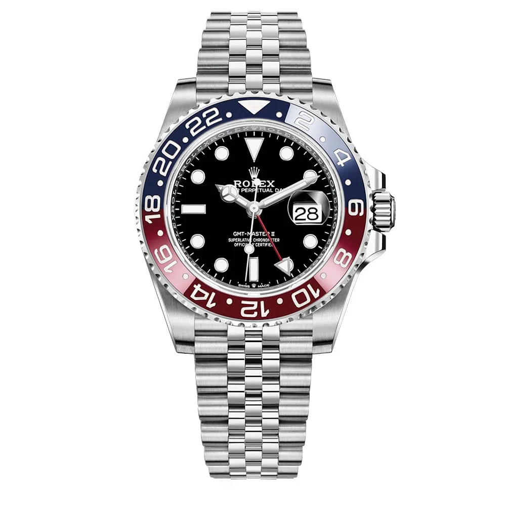 Rolex Gmt 126710Blro Master Ii Black Dial Stainless Steel Mens Watch