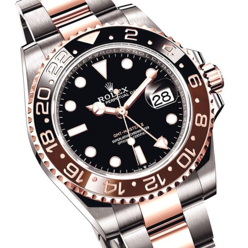 Rolex 126711Chnr Gmt-Master Ii Black Dial Automatic Stainless Steel And 18Kt Rose Gold