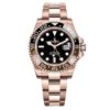 Rolex 126715Chnr Gmt Master Ii Black Dial Oyster Bracelet 18K Rose Gold Watch