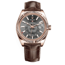 Rolex Sky-Dweller 326135 Dark Rhodium Dial 18kt Everose Gold