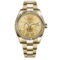 Rolex Sky-Dweller Champagne Dial 326938 Automatic 18kt Yellow Gold Watch