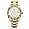 Rolex Sky-Dweller White Dial 326938 Automatic 18Kt Yellow Gold Watch