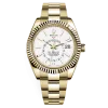 Rolex Sky-Dweller White Dial 326938 Automatic 18Kt Yellow Gold Watch