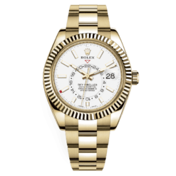 Rolex Sky-Dweller White Dial 326938 Automatic 18kt Yellow Gold Watch