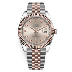 Rolex Datejust 126331 Sundust Diamond Jubilee 41mm Steel and Everose Gold Mens Watch