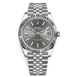 Rolex Datejust 126334 Dark Rhodium Index Jubilee 41mm Stainless Steel Mens Watch