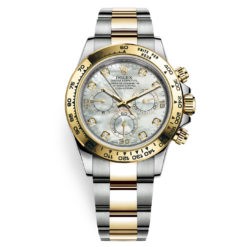 Rolex Cosmograph Daytona 116503 White MOP Diamond Oyster Steel and Gold Mens Watch