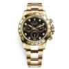 Rolex Cosmograph Daytona 116508 Black Diamond Oyster Yellow Gold Mens Watch