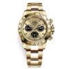 Rolex Cosmograph Daytona 116508 Champagne Black Index Oyster Yellow Gold Mens Watch