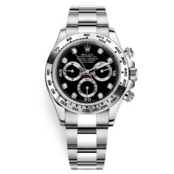 Rolex Cosmograph Daytona 116509 Black Diamond Oyster White Gold Mens Watch