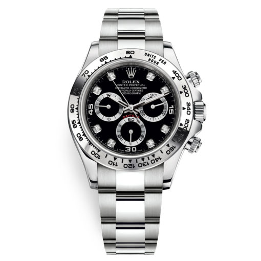 Rolex Cosmograph Daytona 116509 Black Diamond Oyster White Gold Mens Watch