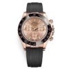 Rolex Cosmograph Daytona 116515Ln Pink Baguette Oysterflex Everose Gold Mens Watch