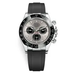 Rolex Cosmograph Daytona 116519LN Silver Dial Oysterflex White Gold Mens Watch