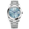 Rolex Day-Date 228206 Ice Blue Quadrant Roman 40Mm Platinum Mens Watch